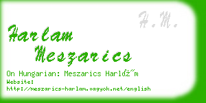 harlam meszarics business card